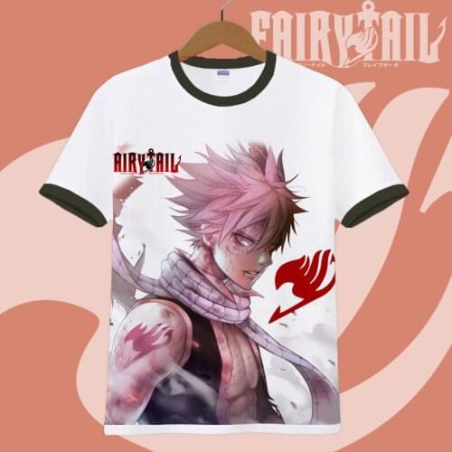 New Fairy Tail Cosplay t-shirt Anime Lucy T shirt Casual Men student cotton tops