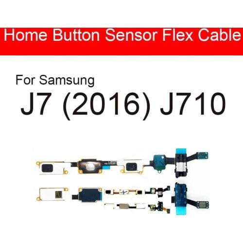 Home Button Sensor Flex Cable For Samsung Galaxy J7 (2016) J710 Menu Return Button Audio Jack Replacement Repair Parts