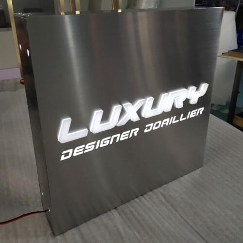 Hot Sale Silver Brushed Surface Light Box Dimensional Letters Customizable Indoor Outdoor Crossion-resistant Led Light Box