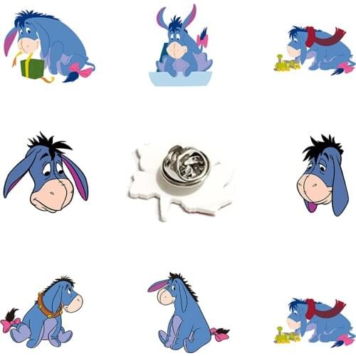 Disney Eeyore Classic Accessories Acrylic Lapel Pin Epoxy Resin Badge Brooch Womens Fashion Accessories Jewelry