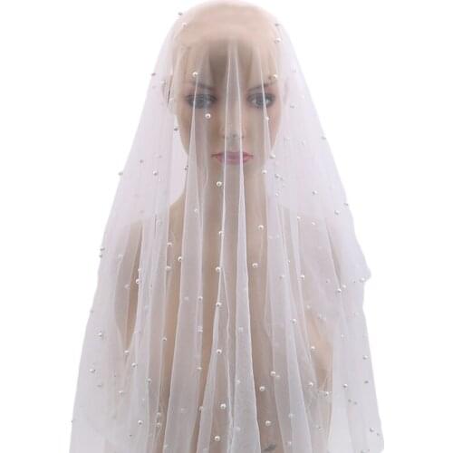 Beautiful Pearl Tulle Fabric Diy Handicraft Sewing Mesh Supplies Practical Clothing Veil Decoration Material 150cm * 100cm