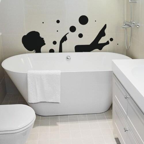 KUCADA Sexy Female Bathroom Quote Waterproof Sticker Door Glass Stickers DIY Vinyl Art Wall Sticker WP2346