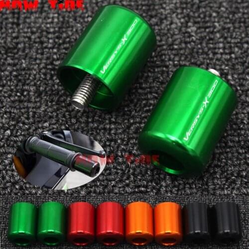The laser logo is KAWASAKI VERSYS-X 300 VERSYS X300 2017 motorcycle accessories CNC handlebar handlebar end cover sliding