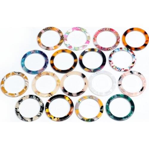 Leopard Print,Tortoise Shell Earring Charm,Acetate Acrylic Beads,Circle Shaped,Boho,Earring Parts,Ohrringe finding,31mm-ACE258