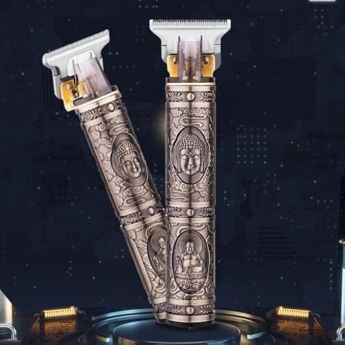 Hair trimmer USB rechargeable hair clipper haircut machine oilhead clipper white hair carving clipper beard trimmer