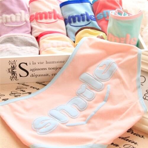 New Arrived 4Pcs/Lot Girl Panties Underwear Lace Briefs Cotton Lingerie Soft Comfortable Bowknot Cartoon Panty Wholesale 8006-4