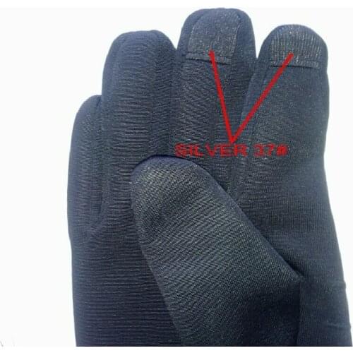 Silver fiber conductive fabric for touch screen gloves silver 37