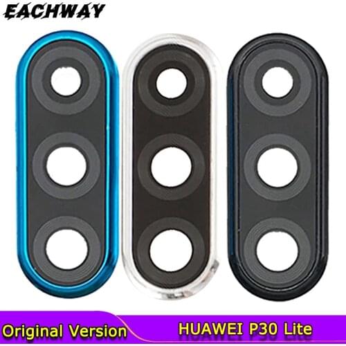 Rear Camera Frame For Huawei P30 Lite Camera Lens Glass+Back Camera Frame Honor 20S/20 Lite Camera Lens Russia Edition MAR-LX1H