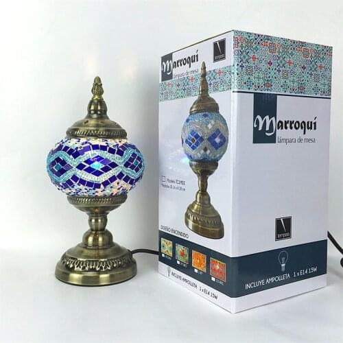 Retro romantic gift gift characteristic study manual coloured glaze Turkey desk lamp of bedroom the head of a bed