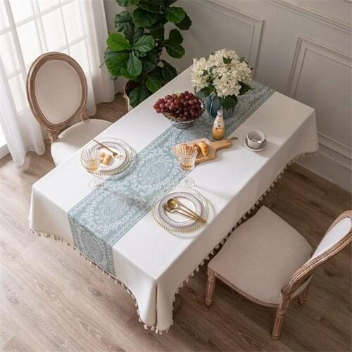 Nordic Tablecloth on Table Jacquard Fabric Polyestyer Table Cloth tapete Retro Floral Pattern Table Cover nappe de table mantel