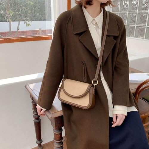 2021 new saddle bag female wild fashion one shoulder messenger bag retro niche design underarm bag