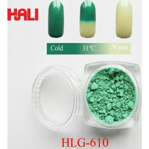 Thermochromic pigment,heat active powder,item:HLG-610,color:grass green,activate temperature:33centigrade,1lot=10g,free shipping