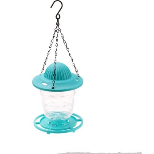 Wild Pet Bird Supplies Hanging Hexagon Shaped With Roof Niger Plastics Outdoor Garden Decoration Hummingbird Feede