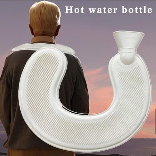 Hot Water Bottle U-shaped Natural Silica Gel Heating Winter Warm Hot Water Bag Bottle For Neck And Shoulder Pain Relief