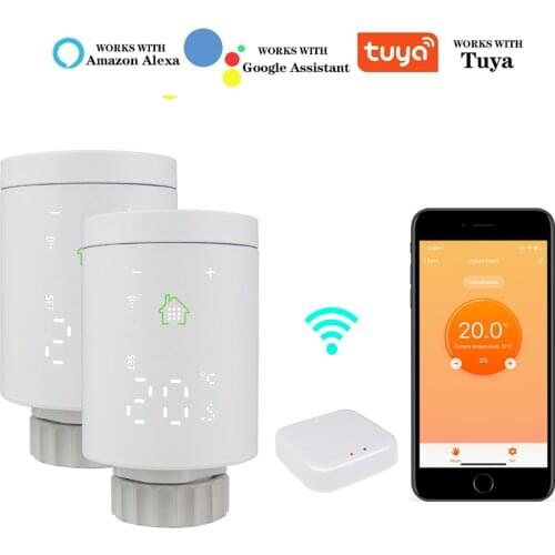 Radiator Thermostat WiFi Floor Heating Smart Thermostat Regulator Weekly Programmable Underfloor Controller Gateway Hub Tuya App