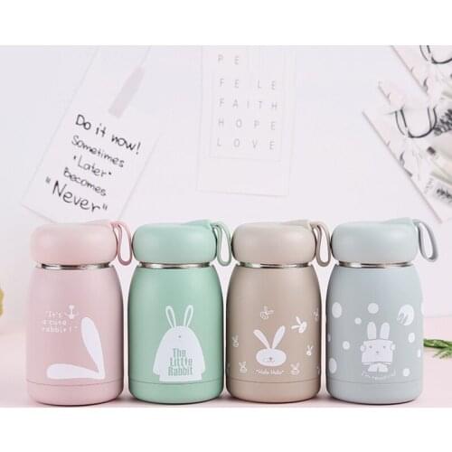 320ml Cute Kids Vacuum Flask Portable Design Stainless Steel Thermos Bottle Insulated Cup Fashion Coffee Travel Thermal Mug