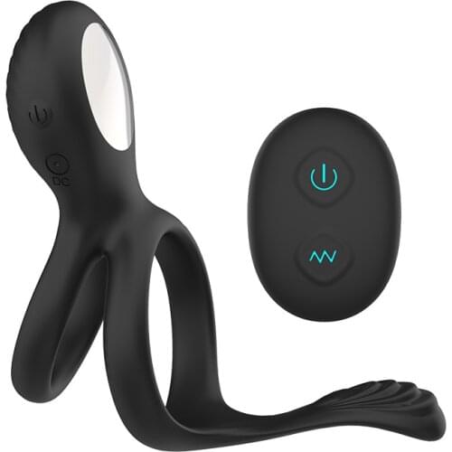 Vibrator ring locking sperm ring male couples flirting apparatus sex wireless remote control erotic objects vibrators