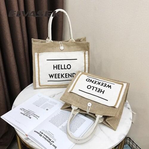 ELVASEK 2020 New cotton and linen single shoulder diagonal canvas printing multi-function trend shopping bag women bag