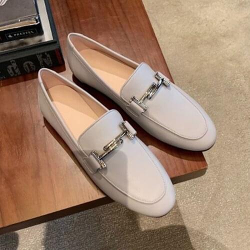2021 Summer British Style round Head Slip-on Flat All-Match Loafer Shoes Women