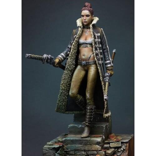 1/24 75mm Black girl with sword in ancient toy Resin Model Miniature Kit unassembly Unpainted