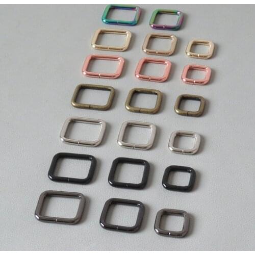 1Pcs DIY Metal Heavy Duty Thickness Handbag Leather Bag Purse Strap Belt Rectangle Square D Ring Buckle Clasp Dog Collor Loop