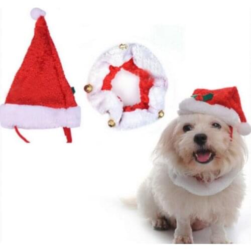 1pcs pet dog cat Santa Claus hat doggy Christmas hats grooming puppy accessories dogs cats cap products S M L