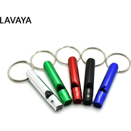 1pcs Aluminium Camping Survival Whistle Key Pendant Stylish Keychain Keyring