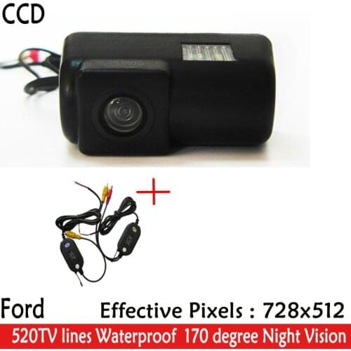 2.4 Wireless Car Rearview camera Parking Camera Color Night Version170 lens angle Reverse HD CCD Camera for FORD TRANSIT CONNECT