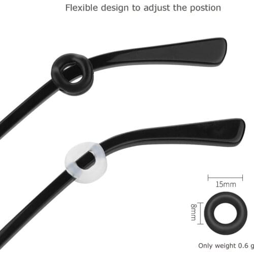 2 pairs Silicone Anti Slip Ear Hook Reading Glasses Sports Fixed Spectacle Leg Grip Eyeglasses Temple Holder Glasses Accessories