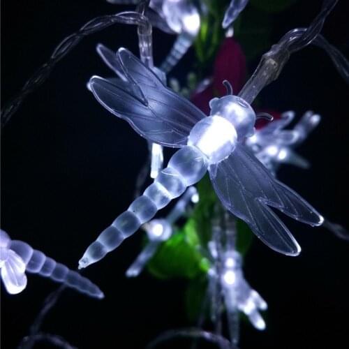 YIYANG 2018 Fashion Holiday Lighting Novelty Multicolor Romantic Dragonfly LED Lights Battery Wedding Decoration Lightings