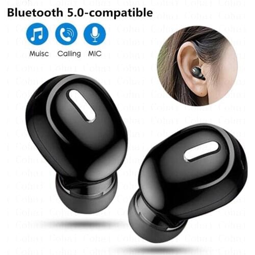 5.0 Mini Wireless Bluetooth Earphone Stereo Earbuds For Samsung Xiaomi Sport Gaming Headset with Mic Handsfree Headphone X9