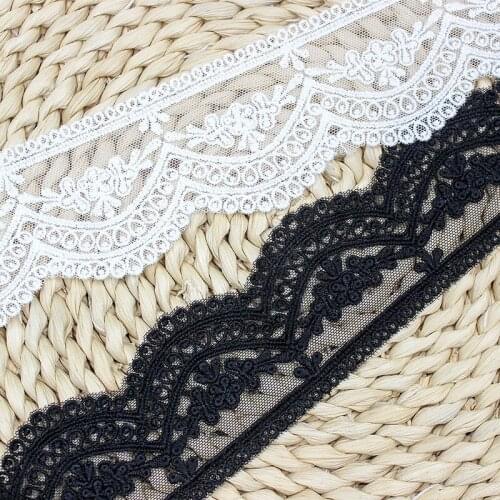 5.5CM Wide Soft Mesh Cotton Wire Embroidered Lace Trim DIY Skrit Dress Sewing Accessories VQX085104