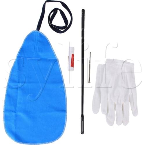 5 PCS Professional Flute Cleaning Kit Set Cleaning Cloth for Flute Olayer