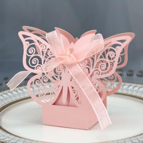 50pcs Baby Shower Crossing Candy Dragee Box for Baptism Boy Girl Birthday First Communion Christening Wedding Table Decoration