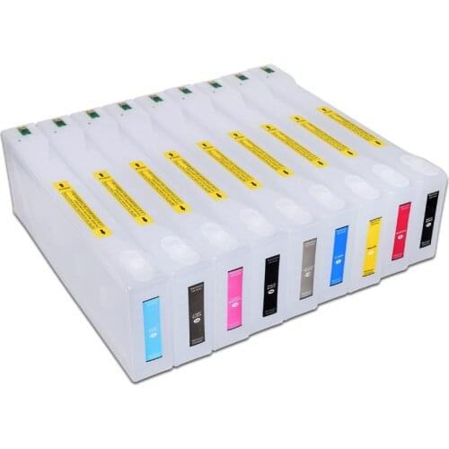 700ml T6361-T6369 Refillable Ink Cartridge with Chip for Epson Stylus Pro 9890 7890 7908 9908 Inkjet Printer