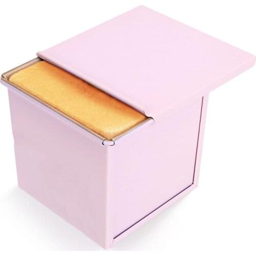 Chef made non-stick bread toast box cube 250g household cake bread toast baking mold tool with lid kitchen baking accessories