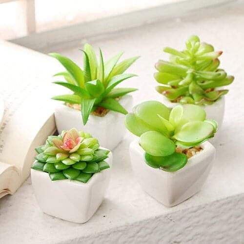 39Styles Large Green Artificial Succulents Plants Christmas Wedding Party Home Garden Decor Fake Plants DIY Flower Arrangement