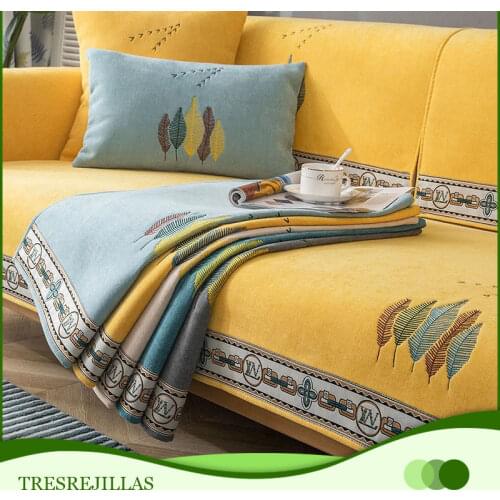 Sofa Covers for Living Room Chenille Sofa Cushion Couch Cover Modern Minimalist Corner Sofa Towel Seat Pad Multi-size Sofa