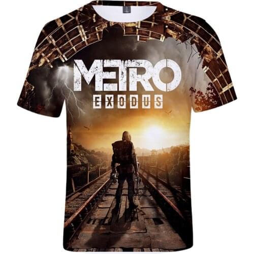 Hot Metro Exodus Subway Leaving T Shirt 3D Print Men/Women T-shirt Summer Short Sleeve Tshirt Boys Casual T Shirts Tops Clothes