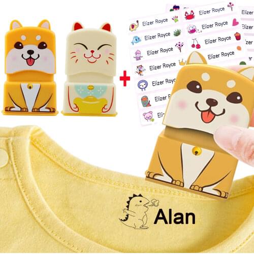 Custom Name Stamp For Baby Childrens Teacher Clothing Cute DIY Personalized Name Seal Stamps for Clothes Daycare Kindergarten