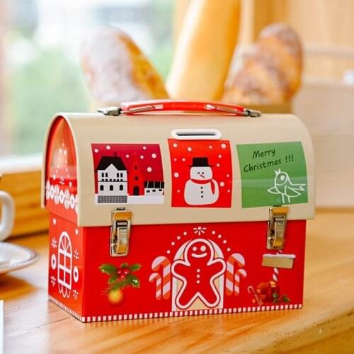 Candy Box Color Gift Box Christmas Decoration Christmas Candy Box Iron Storage Box Organizer Mailbox Xmas Ornaments
