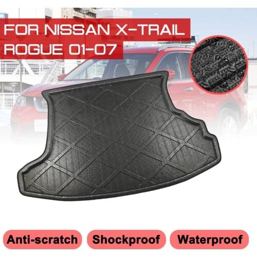 Carpet Car Floor Mat For Nissan X-Trail Rogue 2001 2002 2003 2004 2005 2006 2007 Rear Trunk Anti-mud Cover