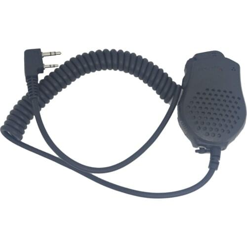 Mini Dual PTT Button Radio Station Extension Speaker K Port CB Radio Mic for BaoFeng Radios UV-82 UV-89 2pin Handheld Microphone