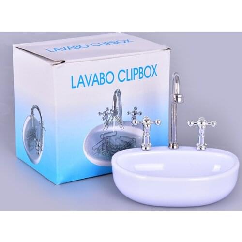 1/12 Scale Cute Dollhouse Miniature Furniture Bathroom Washbasin For Dollhouse Decals New