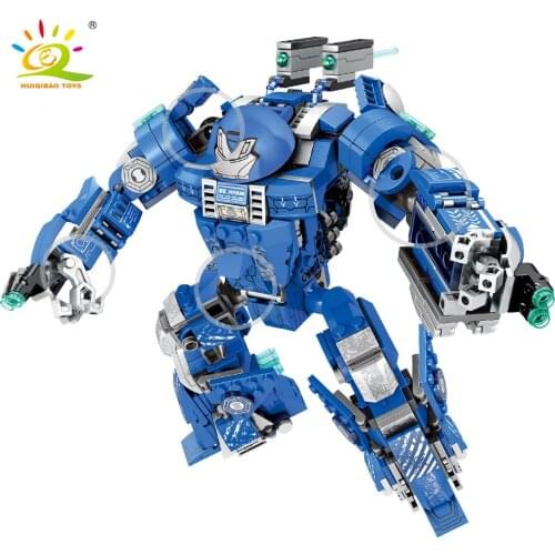 543pcs Hero war mecha Man Model Building Block Compatible Armor Mech Robot Figure Bricks Toys For Children Gift