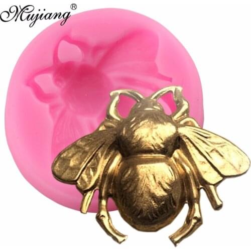 Mujiang 3D Bumble Bee Cake Silicone Mold Fondant Candy Chocolate Clay Mould Kitchen Baking Sugarcraft Cake Decorating Tools