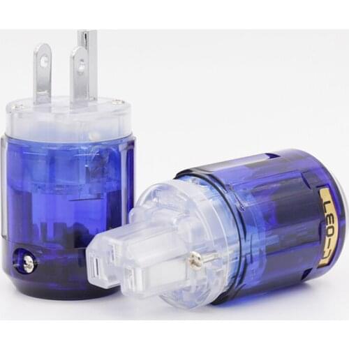 One pair P-037 Platinum Plated US Power plug + C-037 IEC Connector DIY power Cable