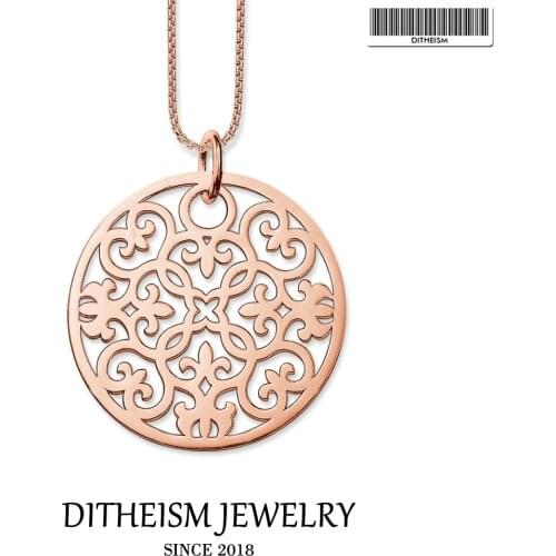 Link Chain Necklace Rose Ornament , 2018 New Fashion 925 Sterling Silver Jewelry Romantic Gift For Women Girls