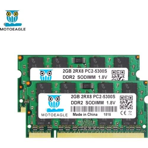 MOTOEAGLE DDR2 2GB Laptop RAM PC2-5300s 6400s 667MHz 800MHz Memory for Notebook RAM SODIMM CL5 CL6 200pin
