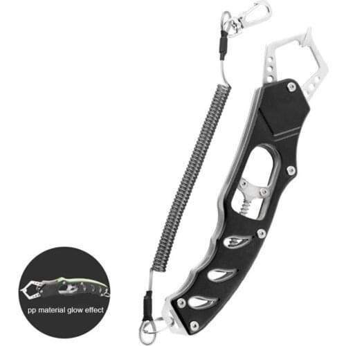 Portable Fishing Gripper Stainless Steel Fish Lip Grip Handle Clamp Carp Grabber Fishing Plier Alicate De Pesca Tackle Tool